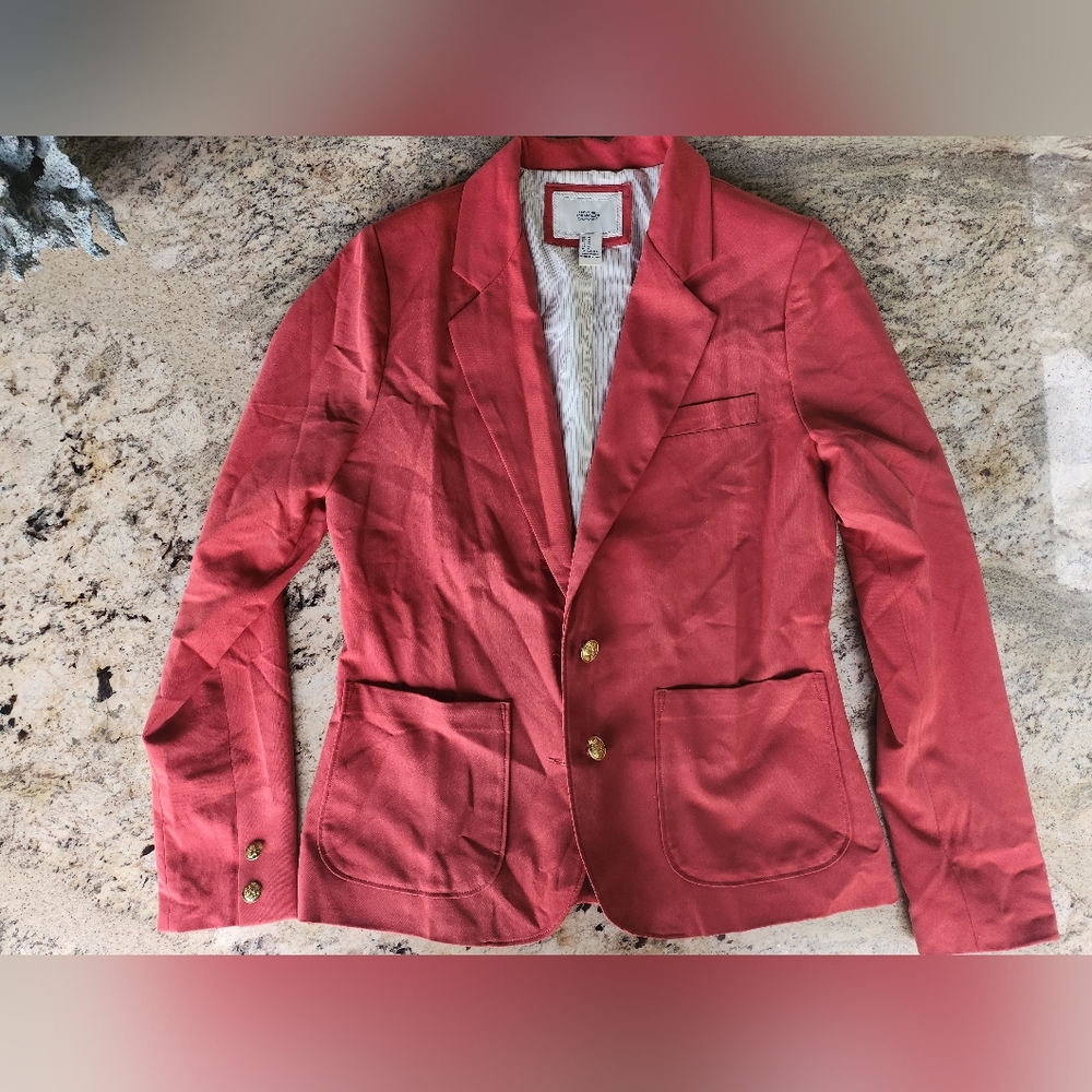 Forever 21 I Love H81 Dark Coral Pink Blazer